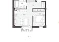 Эффект Премиум Санрайз: Планировка 1-комн 39,7 м²