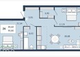 Клубный дом Скай: Планировка 2-комн 93,86 м²