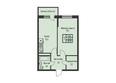 Нова Вита, дом 1: Планировка 1-комн 40,3 м²