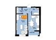 Авиа Парк: Планировка 1-комн 34,7 м²