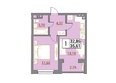 Зеленый город: Планировка 1-комн 34,76, 35,94 м²