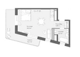 Реликт: Планировка Апартамент 46 м²