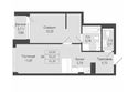 Парк-Озеро: Планировка 1-комн 41,3 м²