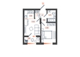 Темп, дом 1: Планировка 2-комн 38,56 м²
