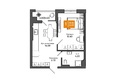 Семья, дом 1: Планировка 1-комн 34,9 м²