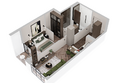 Парк-Озеро: Планировка 1-комн 41,3 м²