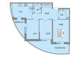 Лебединое озеро, корпус 2: Планировка 3-комн 70,5 м²