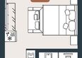 Ривер Рок Геленджик бэй: Планировка Номер 33,2 м²