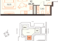 Западный проспект 82, Аврора: Планировка Студия 28,25 м²
