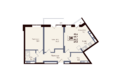 Академия, 1 этап: Планировка 3-комн 66,2 м²