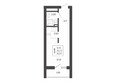 Кислород, корпус 7: Планировка 1-комн 22,67 м²