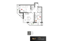 Рекорд 2, литера 1: Планировка 2-комн 71,2 м²