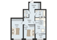 Федерация, дом 2: Планировка 2-комн 67,91 м²