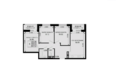 Новые сезоны, литера 3: Планировка 3-комн 62,04 - 62,58 м²