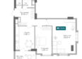 Золотой Берег, литер 3: Планировка 2-комн 65,84 м²