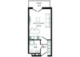 Флора, 1 этап литера 7: Планировка 1-комн 26 м²