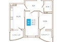 Хорошая погода, литера 1: Планировка 2-комн 62,12 м²