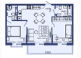 Резиденция Анаполис, дом 9: Планировка 3-комн 59,2 м²