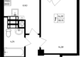 Парковые кварталы, этап 1: Планировка 1-комн 38,15 - 38,45 м²