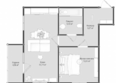 Образцово, дома 9-10: Планировка 1-комн 50,93 м²