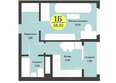 Олимп: Планировка 1-комн 38,1 м²