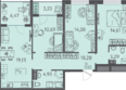 Клубный квартал «Друзья», лит 5: Планировка 3-комн 82,44 м²