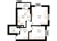 Южане, 4 очередь литера 2: Планировка 2-комн 51,6 м²