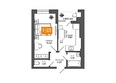 Семья, дом 1: Планировка 1-комн 35,1 м²