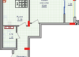Суворов, дом 5: Планировка 1-комн 38 м²