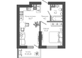 Флора, 2 этап литера 2: Планировка 1-комн 38,5 м²