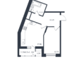 Эндемик: Планировка 1-комн 48,23, 48,33 м²