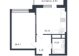 Эндемик: Планировка 1-комн 47,27 м²