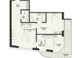 Нега: Планировка 2-комн 88,4 м²