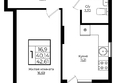Клубный квартал Европа, 9, литера 2: Планировка 1-комн 42,61 м²