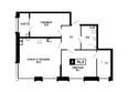 Печорин, литер 3: Планировка 1-комн 74,3, 74,8 м²