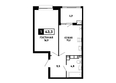 Кварталы 17/77, литер 7.2: Планировка 1-комн 43,1 - 43,5 м²
