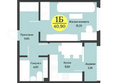 Олимп: Планировка 1-комн 40,9 м²