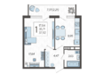 Режиссёр, литера 3: Планировка 1-комн 37,92 м²