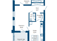 Курортный квартал Ривьера, II оч: Планировка 2-комн 67,57 м²