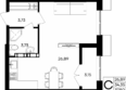 Семисчастье: Планировка Студия 37,5, 37,51 м²