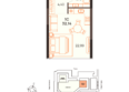 Западный проспект 82, Афина: Планировка Студия 32,14 м²