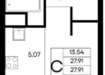 Новый Судак, 1 этап: Планировка Студия 27,91 - 31,69 м²