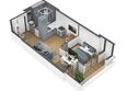 Крымский квартал: Планировка 1-комн 37,8 м²