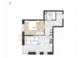Менделеев, 1 очередь: Планировка 1-комн 42,4 м²