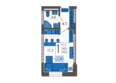 Летний, корпус 3: Планировка 1-комн 24,9 м²