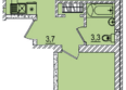 Дарград, литера 42: Планировка 2-комн 49,7 м²