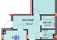 Суворов, дом 1: Планировка 2-комн 72,3 м²