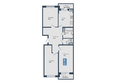 Бауинвест, литера 4.1: Планировка 3-комн 87,4 м²