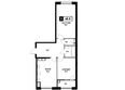Основа, литер 12.1: Планировка 2-комн 65,5, 65,7 м²