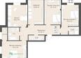 Моне: Планировка 4-комн 123,8 м²